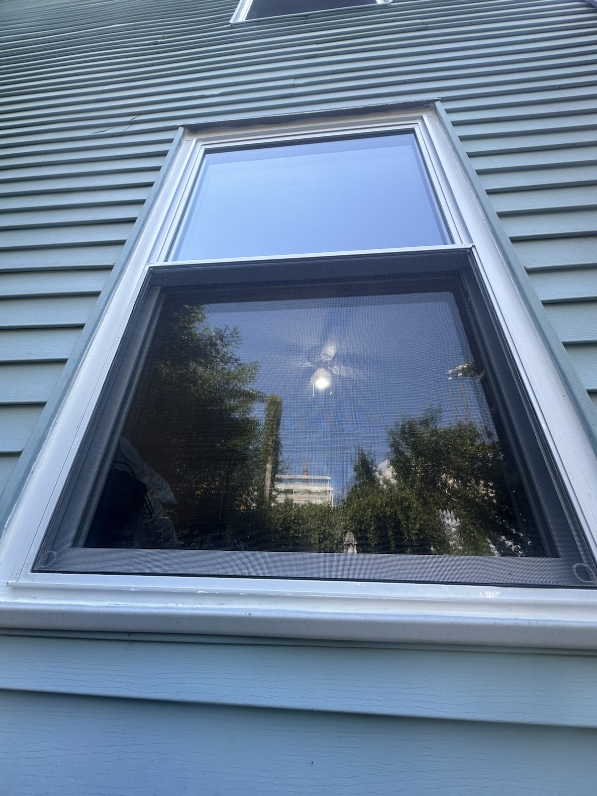 Detailed view of replacement window workmanship